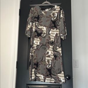 Asymmetrical Paisley Dress